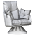 Sleek Gloss Accent Chair 3D model small image 5