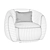 Moroso Pacific Chair: Modern Design with Textured Upholstery 3D model small image 7