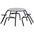 Virus Picnic Table: Outdoor Elegance 3D model small image 2