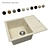 Florentina Lipsi 650 OM: Elegant Compact Kitchen Sink 3D model small image 1