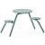 Virus 2-seater Picnic Table 3D model small image 3