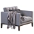 Bebitalia AC Lounge Armchair: Contemporary Comfort 3D model small image 3