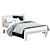 Modern Lamont Full Bed with Headboard Storage 3D model small image 2