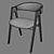 Elegant Dublin Chair, Grey Fabric 3D model small image 4