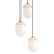 Carole 2014 Cluster Lamp: Stylish Brass and White Pendant 3D model small image 1