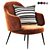 Elegant Charlotte Armchair 3D model small image 1