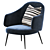 Elegant Charlotte Armchair 3D model small image 3