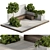 Outdoor Oasis Bench Set 3D model small image 1