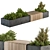 Green Oasis Bench: Urban Furniture 3D model small image 1
