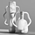 Title: Terracotta Vases with Decorative Handles - Set of 2 3D model small image 7