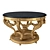 Hand-Carved Marble Round Table 3D model small image 1