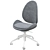 Hattefjäll Beige Office Chair 3D model small image 13