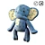Cuddly Ollie Toy 3D model small image 1