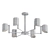 Elegant Pendant Chandelier: ANGE 3D model small image 2