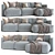 Luxury Swan Le Nuvole Sofa 3D model small image 1