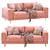 Modern Naxos 2-Seater Sofa 3D model small image 1