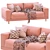 Modern Naxos 2-Seater Sofa 3D model small image 2