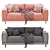 Modern Naxos 2-Seater Sofa 3D model small image 6