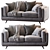 Zander Sofa: Stylish & Comfortable Couch 3D model small image 1