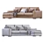 Luxury Orion Leather Sofa 3D model small image 1