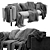 Munich Fabric Sofa: Modern Elegance 3D model small image 3