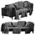 Munich Fabric Sofa: Modern Elegance 3D model small image 4