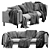 Munich Fabric Sofa: Modern Elegance 3D model small image 5