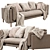 Swoon Munich 3-Seater Sofa 3D model small image 2