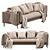 Swoon Munich 3-Seater Sofa 3D model small image 4