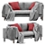 Munich Fabric Loveseat by Swoon 3D model small image 3