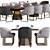 Luxury Dining Set: Table & Chairs by Casa Padrino 3D model small image 1