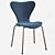 Modern Pink, Blue & Grey Fritz Hansen Series 7 Chair 3D model small image 6