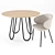 Modern Connubia STULLE Table with TUKA Dining Chair 3D model small image 1