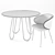 Modern Connubia STULLE Table with TUKA Dining Chair 3D model small image 7