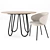 Modern Connubia STULLE Table with TUKA Dining Chair 3D model small image 8