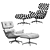 Retro Chic Lounge Chair 3D model small image 4