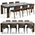 Sophisticated B&B Italia Dining Set 3D model small image 1