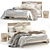  Flocca Bed: Luxurious Linen-Clad Dream 3D model small image 1