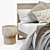  Flocca Bed: Luxurious Linen-Clad Dream 3D model small image 4