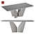 Garda Decor Quadro: Modern White Dining Table 3D model small image 1
