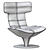 Harley Revolving Armchair: Modern 2015 Design 3D model small image 5