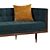 Walnut Neptune Velvet Woodrow Box Sofa 3D model small image 3