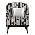 Opera SALLY Armchair: Stylish and Ergonomic 3D model small image 2