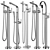 "Luxury Bath Mixers: GROHE & IDEAL Standard Set 3D model small image 1