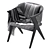 Luxurious Star Velvet Armchair 3D model small image 5