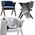 Luxurious Star Velvet Armchair 3D model small image 7