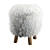 Luxury Mongolian Fur Stool 3D model small image 1