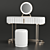 Elegant Vanity Set: Grooved Chic 3D model small image 4