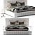 Contemporary White Bed Set 34 3D model small image 1