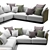 Outdoor Comfort: Flexform Eddy Sofa 3D model small image 2